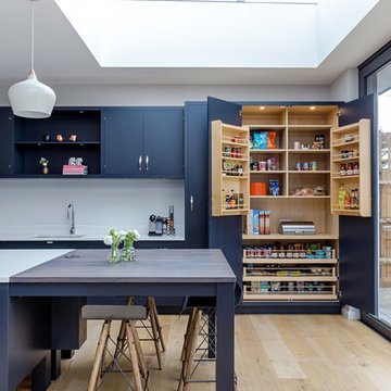 Modern Swedish Kitchen in Dark Blue