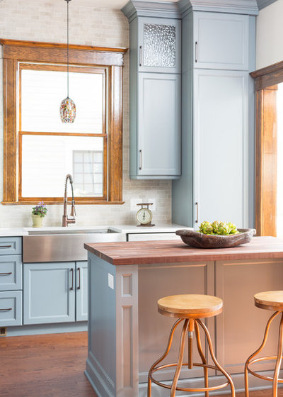 Transitional Kitchen by David Cannon Photography
