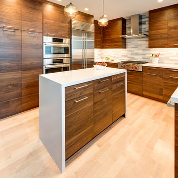 Modern Walnut Kitchen Designed By Janis Manacsa