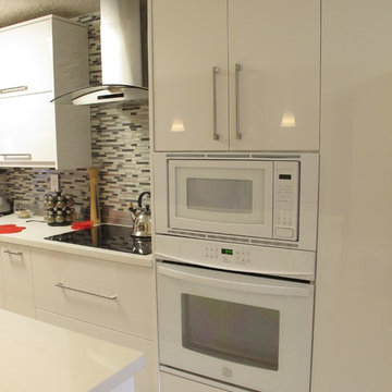 Modern White Slab Kitchen