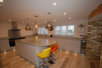 Inspiration for a contemporary kitchen in Kent.