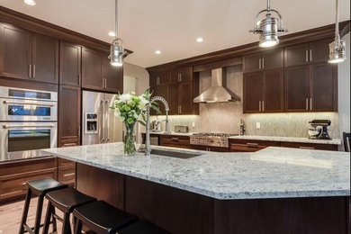 Transitional kitchen photo in Calgary