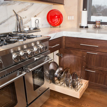 Mt. Prospect Kitchen Addition with Walnut Cabinets