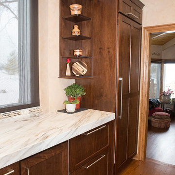 Mt. Prospect Kitchen Addition with Walnut Cabinets