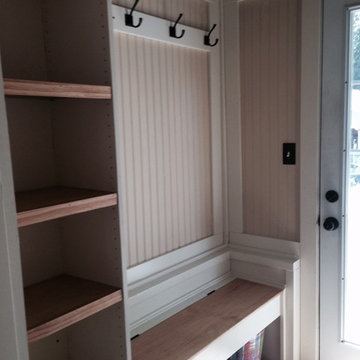 Mud Room Built in bench and shelf unit