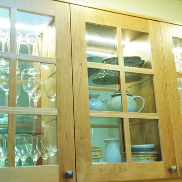 Mullion Glass Door Pass Thru Cabinet