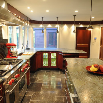 Multi color contemporary Deco kitchen