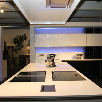 Munich, Germany | Glass Fronts Kitchen and LED Backlighting