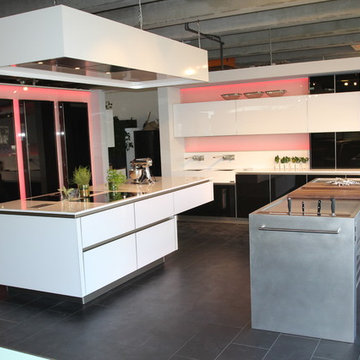 Munich, Germany | Glass Fronts Kitchen and LED Backlighting