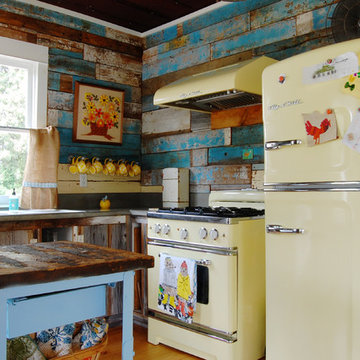 My Houzz: Colorful Vintage Finds fill a Chic Modern Farmhouse