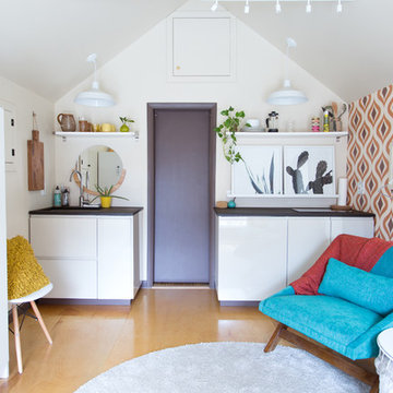 My Houzz: Retro Style in a Detached Garage-Turned-Tiny Home