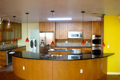 Example of a trendy kitchen design in Albuquerque