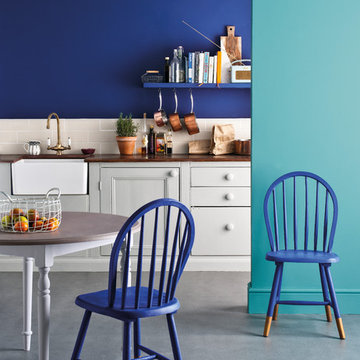 Napoleonic Blue and Provence kitchen by Annie Sloan