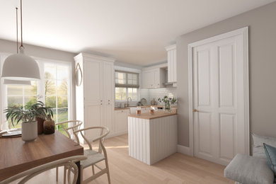 This is an example of a scandi kitchen in Hertfordshire.
