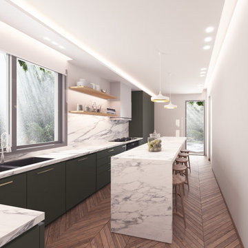 Narrow Kitchen Concept