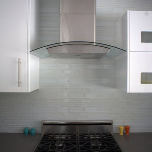 Modern kitchen remodeling - Example of a minimalist kitchen design in Los Angeles