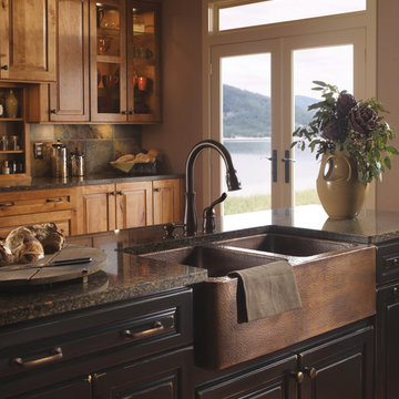 Native Trails Farmhouse Duet Copper Kitchen Sink