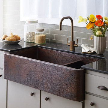 Native Trails Farmhouse Duet Pro Copper Kitchen Sink