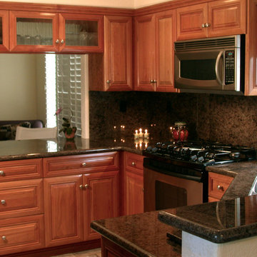 Natural Cherry Wood Kitchen Cabinetry
