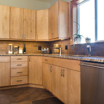 Natural Hues in Rustic Transitional Kitchen