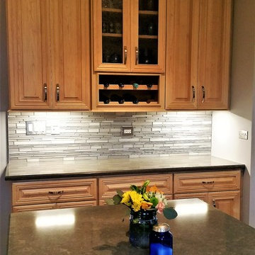 Natural Maple Kitchen Refacing Project With New Island