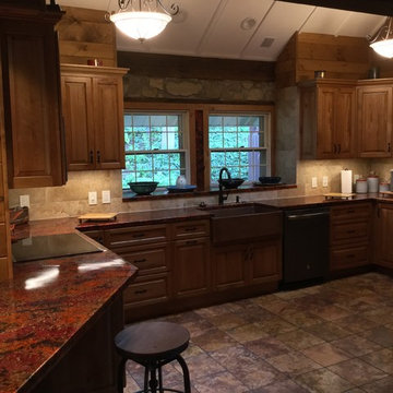 Natural stone farm house kitchen