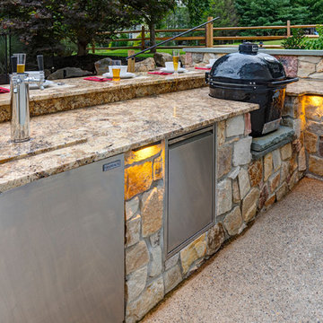 Natural Stone Masonry Outdoor Kitchen