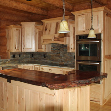 Natural wood countertop