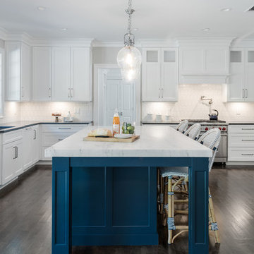 Navy and White Kitchen