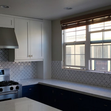 Navy Blue & White Kitchen Renovation