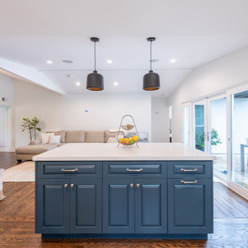 Navy Blue Kitchen Island | Home Addition & Remodel | Brentwood