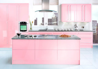 Contemporary Kitchen neopolitan-pink-kitchen