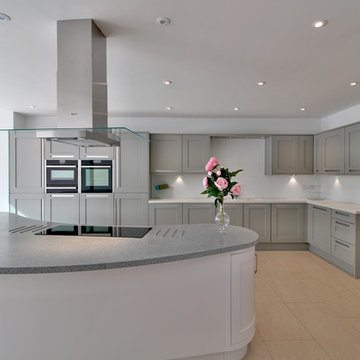 New Build in St Clare Road, Bespoke Kitchen Installation with a Teardrop Island