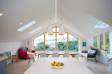 This is an example of a contemporary kitchen in Cornwall.