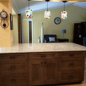 New Cabinets in Maple With Stone Grey Stain