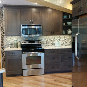 New Cabinets in Maple With Stone Grey Stain