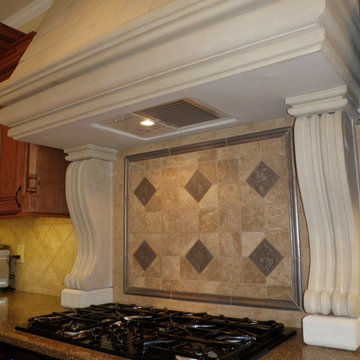 New construction Kitchen Hood and Fireplace