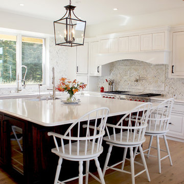 New Construction White Kitchen Quartz Countertop ~ Medina, OH