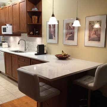 New dinette and kitchen quartz countertop