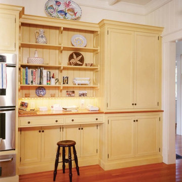 New England Arts and Crafts Kitchen; Desk and Pantry