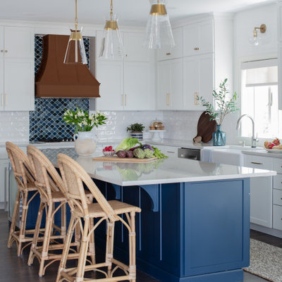 Kitchen - coastal kitchen idea in Other