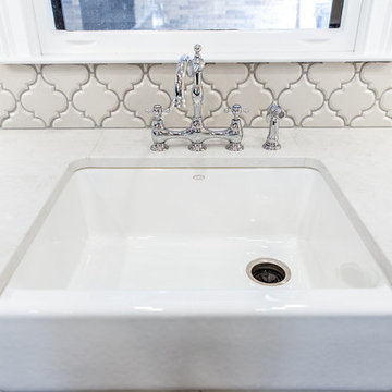 New Farmhouse Sink with Caesarstone London Grey Counter Tops
