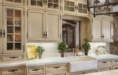 Stress Less With Distressed Cabinets