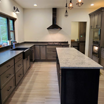 New Transitional kitchen with rustic touches
