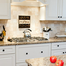 Traditional Kitchen New Venetian Gold Granite Countertops