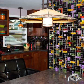 New York Residence: Dichroic Glass Tile Kitchen Backsplash