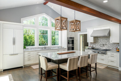 Inspiration for a coastal kitchen remodel in Providence