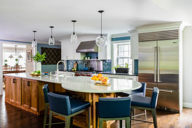 Inspiration for a transitional kitchen remodel in Boston