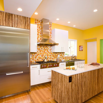 Newton, MA - Bright & Colorful Kitchen