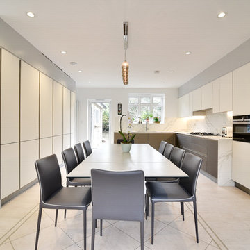 next125 Matt White Glass & Platinum Metallic Glass Units
